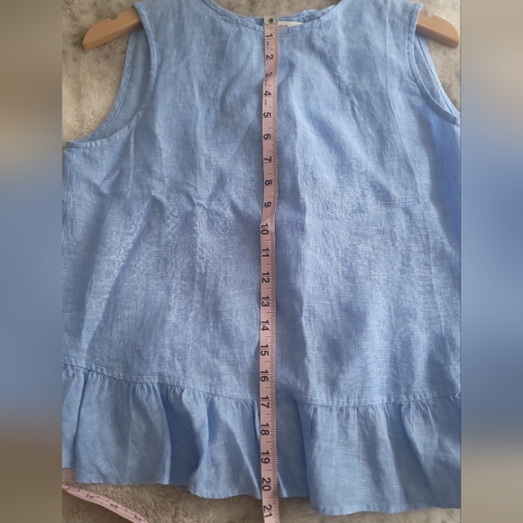 NWT Vineyard Vines Linen Ruffle Top, size S - Picture 8 of 12